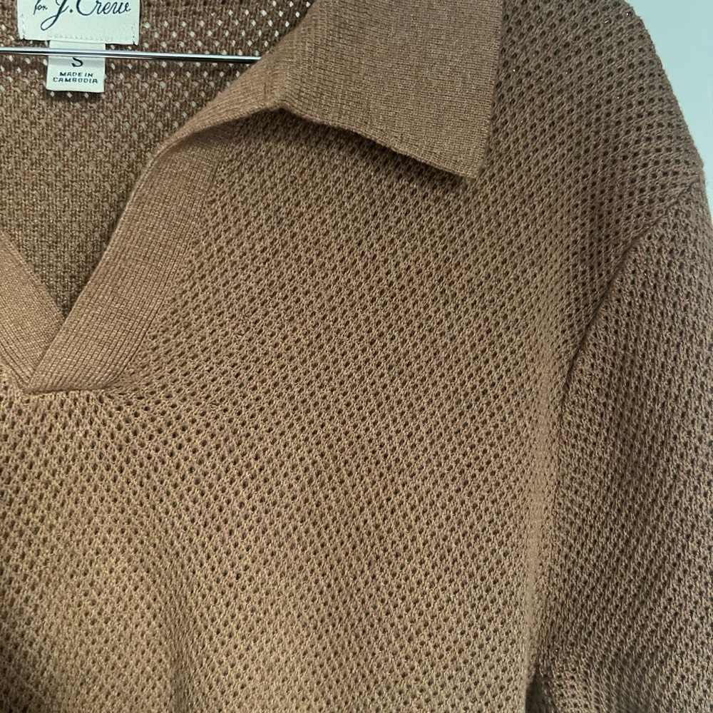 J. Crew Camel Johnny Collar Polo
